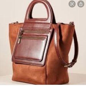 Anthropologie brown boho tote bag
